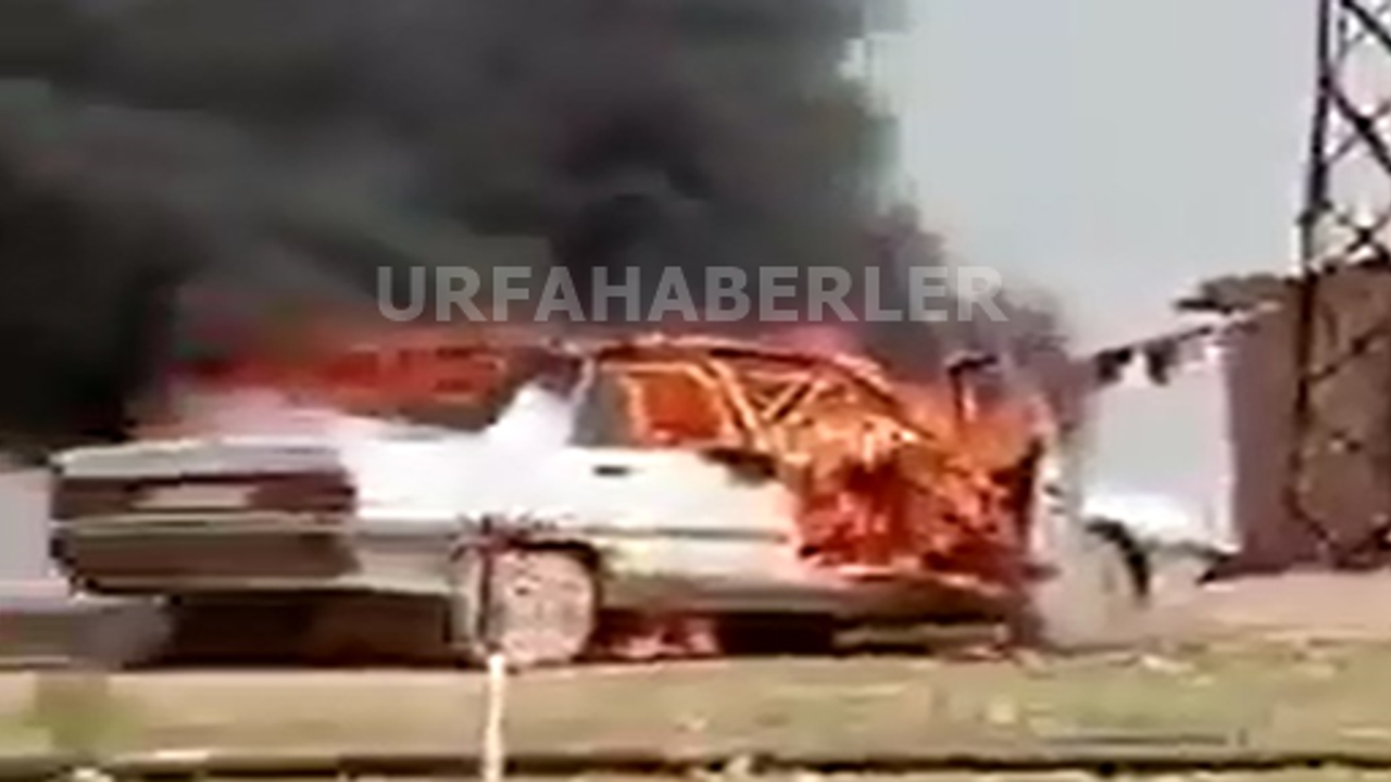 Harran’da otomobil yandı, otomobilde bulunan kız ağır yaralandı