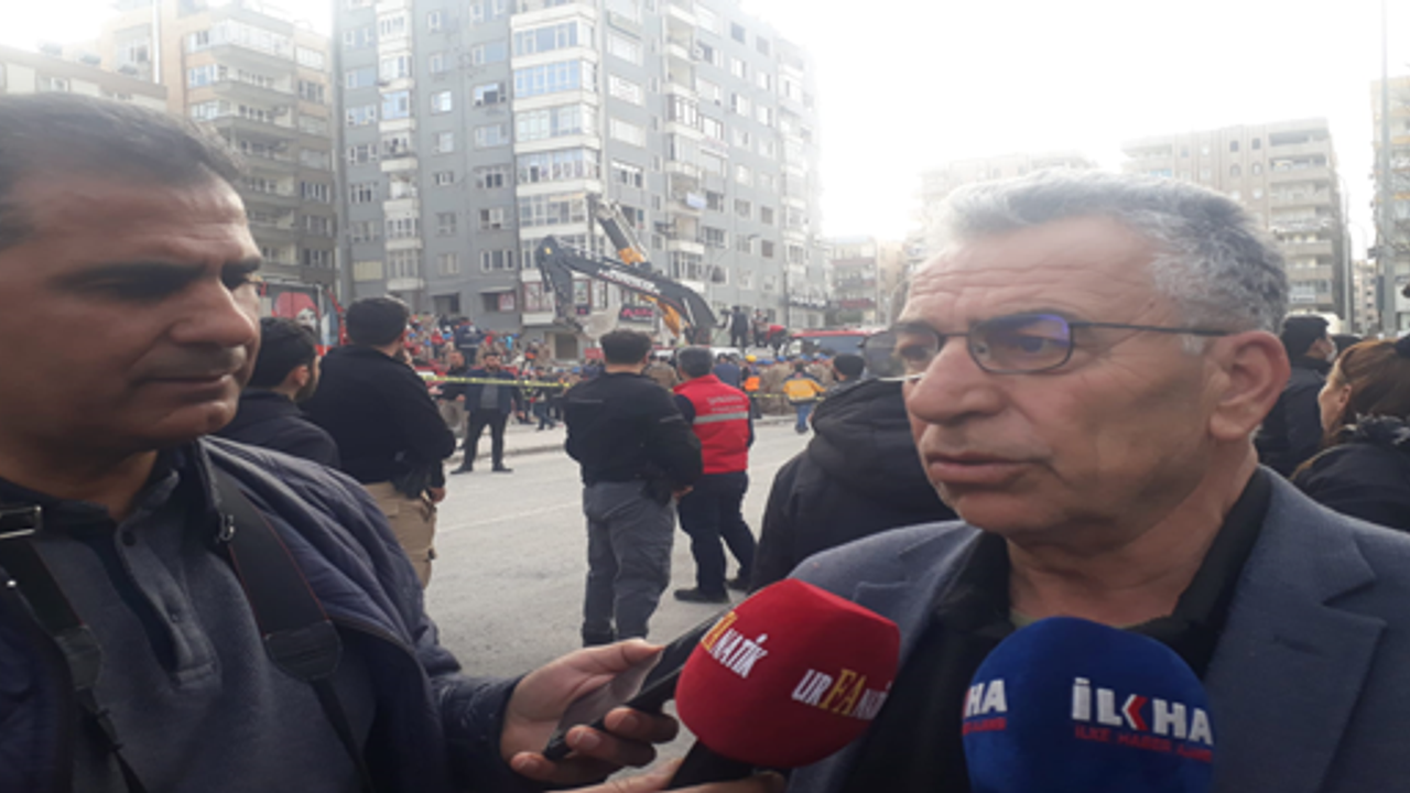 Şanlıurfa’da çöken binadan kıl payı ile kurtuldu!