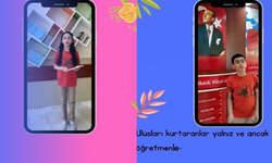 Güzelşehir Şehit Mahmut Tekke Ortaokulu öğrencileri videosu büyük beğeni aldı