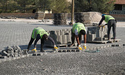 Haliliye’de Kilitli Beton Parke Çalışmaları Sürüyor