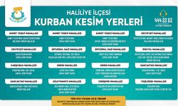 Haliliye’de Kurban Satış Ve Kesim Yerleri Belirlendi
