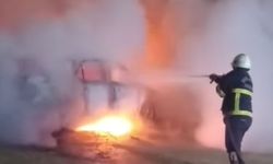 Şanlıurfa’da Otomobil Ateşe Verildi