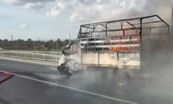 Birecik köprüsünde korkutan yangın