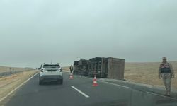 Suruç’ta Tır Devrildi, 1 Yaralı