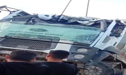 Harran’da Kamyon Şarampole Yuvarlandı!