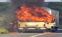 Şanlıurfa’da Yol Ortasında Yangın Paniği! Kamyonet Kül Oldu