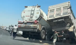 Eyyübiye’de Korkutan Kaza: Dev Araçlar Yol Kenarına Savruldu