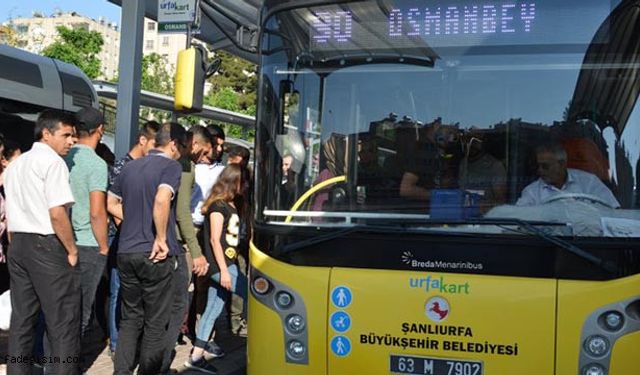 Şanlıurfa’da toplu taşıma ücretsiz olacak