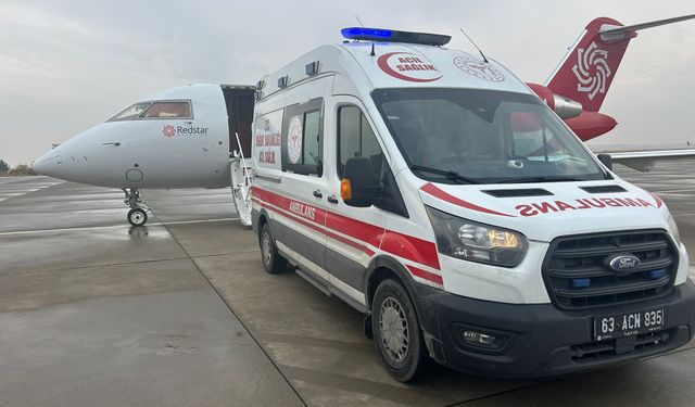 Şanlıurfa’da 2 aylık Elif bebek için ambulans uçak havalandı