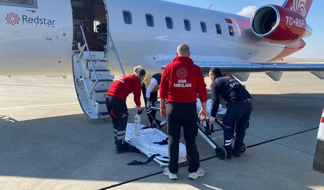 2 yaşındaki çocuk Şanlıurfa'dan Ankara'ya uçak ambulansla nakledildi