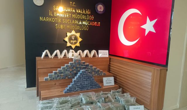 Şanlıurfa’da Uyuşturucu Operasyonu: 101 Kilo Uyuşturucu Ele Geçirildi