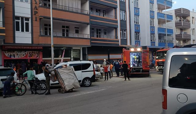 Eyyübiye'de.binada korkutan yangın