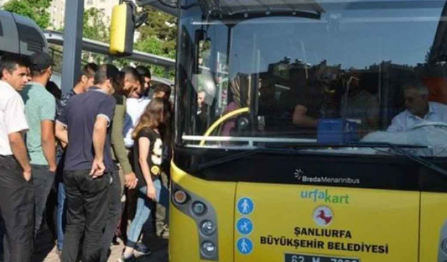 Şanlıurfa’da Hafta Sonu Toplu Taşıma Ücretsiz