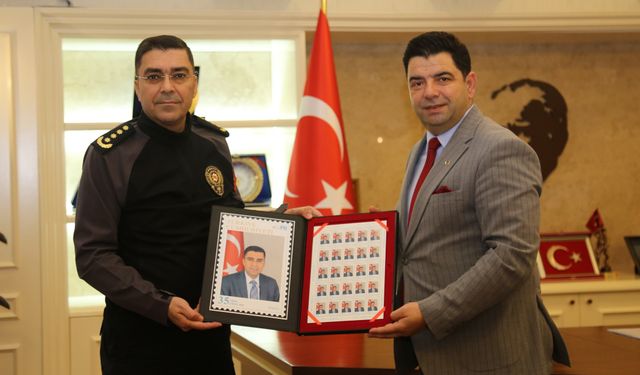 PTT Başmüdürü Yaşar, Emniyet Müdürlüğü’nü Ziyaret Etti