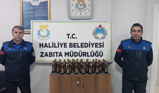 Haliliye'de Kafede Kaçak Alkol Ele Geçirildi