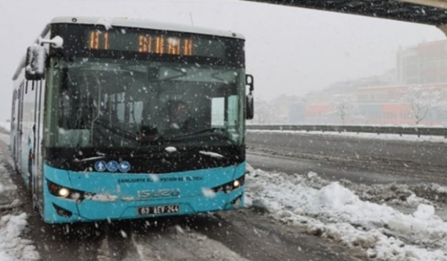 Şanlıurfa’da Kar Nedeniyle Toplu Taşıma Bugün Ücretsiz
