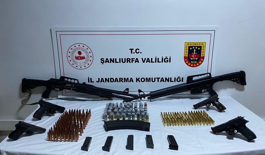 Şanlıurfa’da silah ve uyuşturucu tacirlerine operasyon! 5 gözaltı!