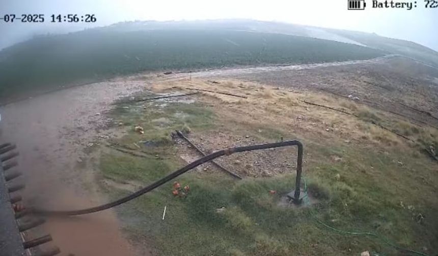 Viranşehir’de Sağanak Yağış ve Fırtına Kameralara Yansıdı