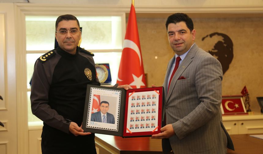 PTT Başmüdürü Yaşar, Emniyet Müdürlüğü’nü Ziyaret Etti