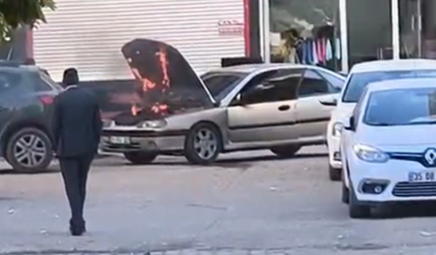 Viranşehir’de Korkutan Anlar: Otomobil Bir Anda Alev Aldı!
