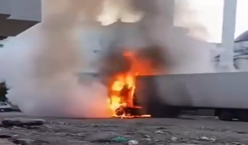 Birecik’te Tır Yangını