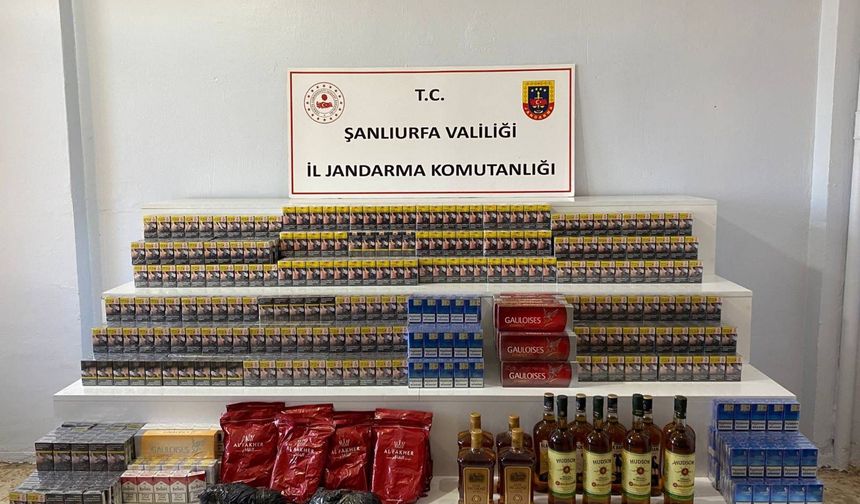 Şanlıurfa’da Kaçak Tütün ve Alkol Operasyonu