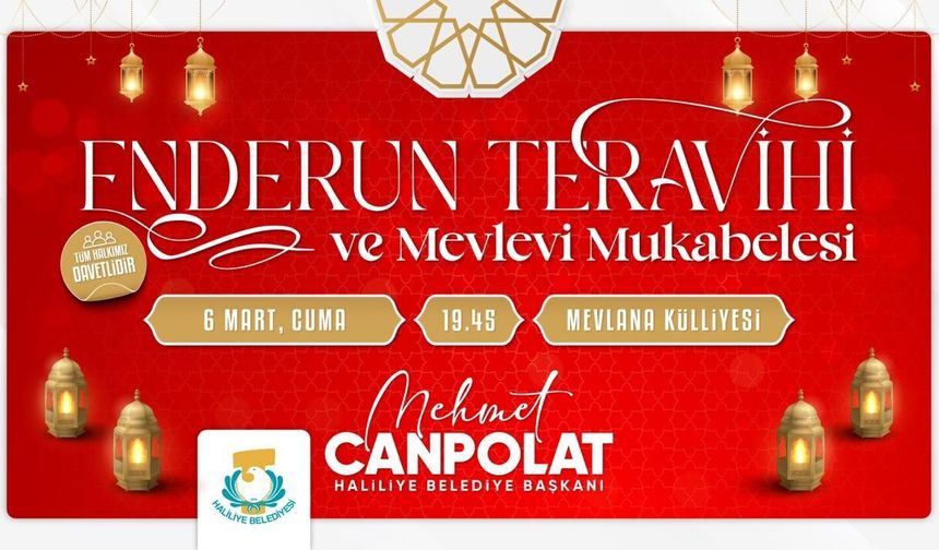 Enderun Usulü Teravih Geleneği Haliliye’de Yaşatılacak