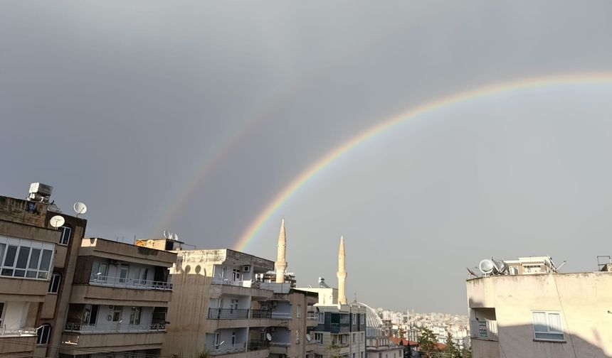 Şanlıurfa’da Bayramda Çifte Gökkuşağı Sürprizi