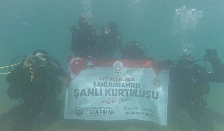 Şanlıurfa’da Kurtuluş Coşkusu Bu Kez Suyun Altından Yükseldi!
