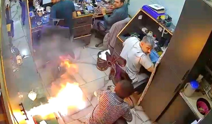 Viranşehir’de Telefon Tamir Dükkanında Korku Dolu Anlar