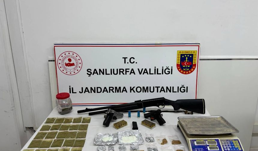 Suruç’ta Zehir ve Silah Operasyonu! Jandarma Baskınında Cephanelik Çıktı