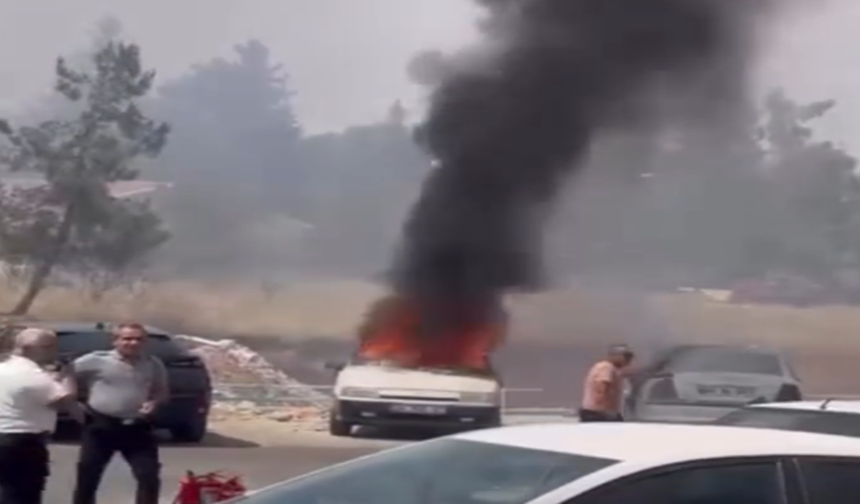Şanlıurfa’da Korkutan Yangın: Otomobil Alevlere Teslim Oldu