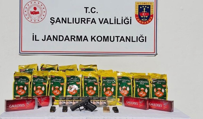 Şanlıurfa’da Operasyon! Evden Tabanca, Fişek ve Kaçak Çay Çıktı