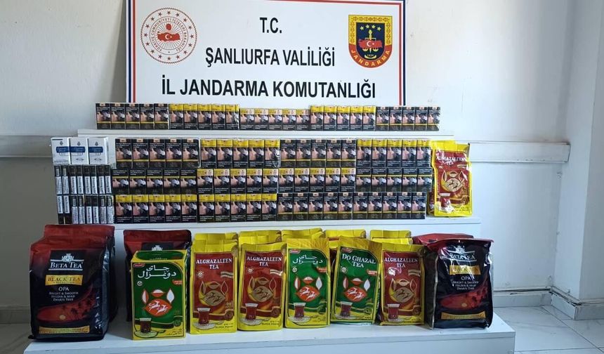 Viranşehir'de kaçakçılara darbe: Sigara ve çaya el konuldu